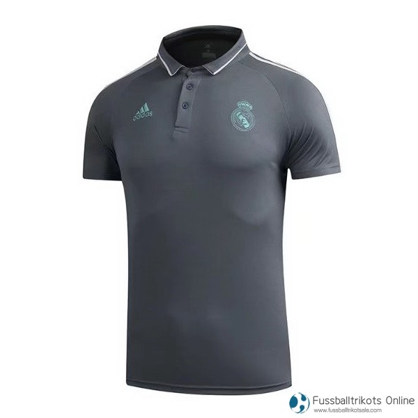 Real Madrid Polo 2017-18 Grau Fussballtrikots Günstig